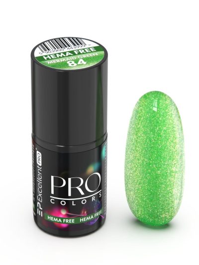 Excellent PRO Pro Colors Hema Free lakier hybrydowy 84 Mermaid Green 7g