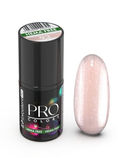 Excellent PRO Pro Colors Hema Free lakier hybrydowy 93 Delicate Sparkles 7g