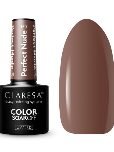 Claresa Color Soak Off UV/LED Perfect Nude lakier hybrydowy 3 5g
