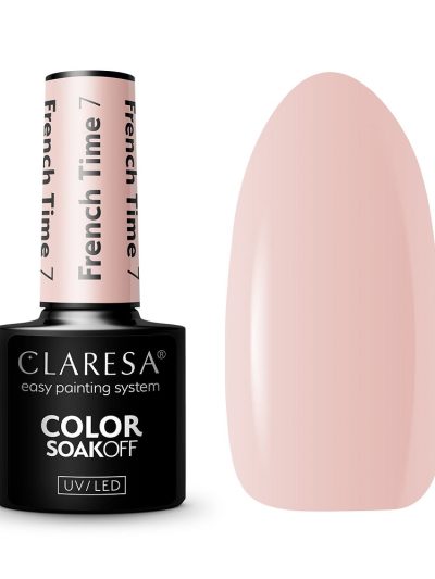 Claresa Color Soak Off UV/LED lakier hybrydowy French Time 7 5g