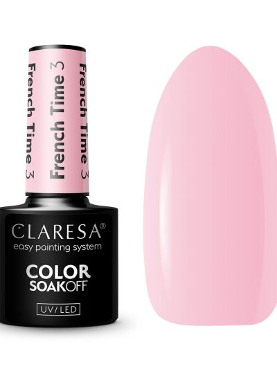 Claresa Color Soak Off UV/LED lakier hybrydowy French Time 3 5g