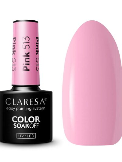 Claresa Color Soak Off UV/LED Pink lakier hybrydowy 513 5g