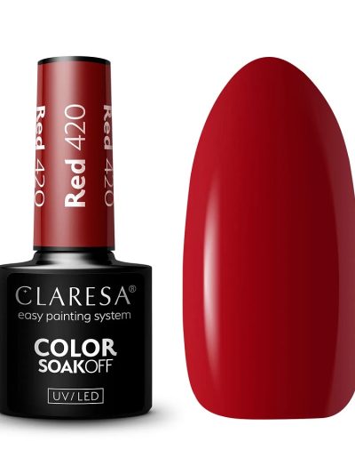 Claresa Color Soak Off UV/LED Red lakier hybrydowy 420 5g