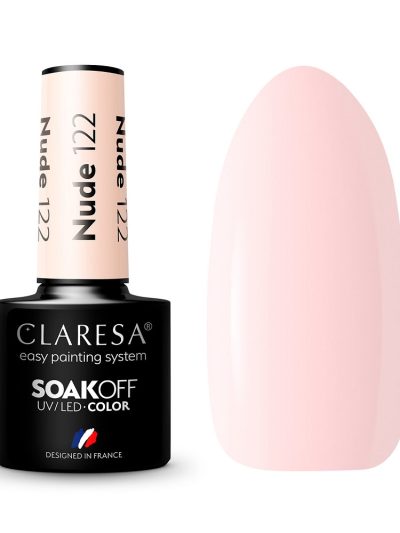 Claresa Soak Off UV/LED Nude lakier hybrydowy 122 5g