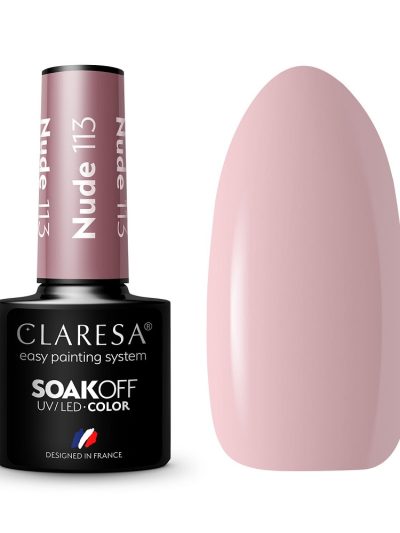 Claresa Soak Off UV/LED Nude lakier hybrydowy 113 5g