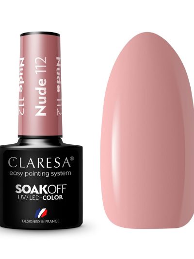 Claresa Soak Off UV/LED Nude lakier hybrydowy 112 5g