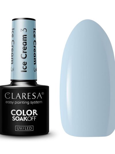 Claresa Soak Off UV/LED Ice Cream lakier hybrydowy 3 5g