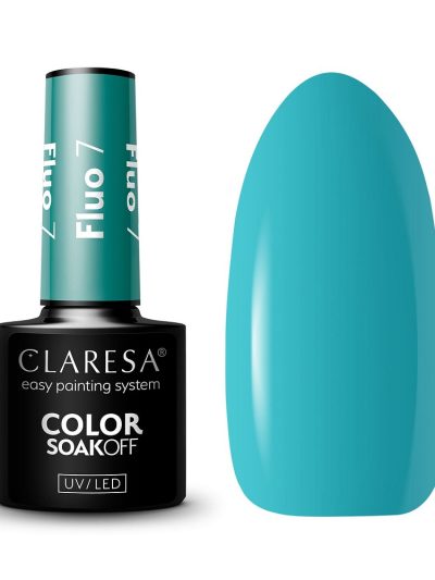 Claresa Soak Off UV/LED Fluo lakier hybrydowy 7 5g