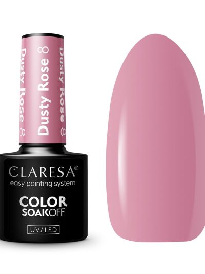 Claresa Soak Off UV/LED Dusty Rose lakier hybrydowy 8 5g
