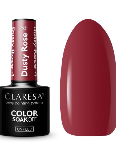 Claresa Soak Off UV/LED Dusty Rose lakier hybrydowy 4 5g