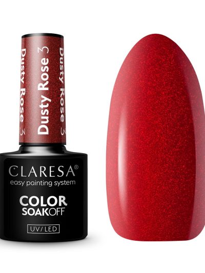 Claresa Soak Off UV/LED Dusty Rose lakier hybrydowy 3 5g