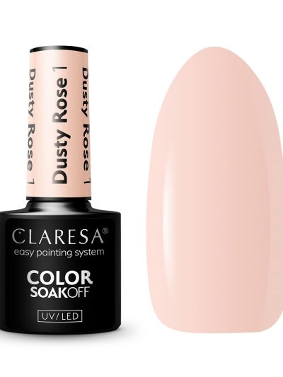 Claresa Soak Off UV/LED Dusty Rose lakier hybrydowy 1 5g