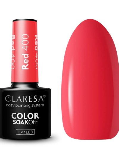 Claresa Color Soak Off UV/LED Red lakier hybrydowy 400 5g