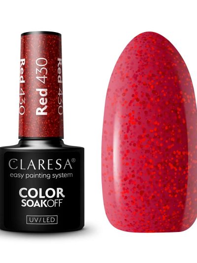 Claresa Color Soak Off UV/LED Red lakier hybrydowy 430 5g