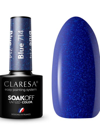 Claresa Soak Off UV/LED Blue lakier hybrydowy 714 5g