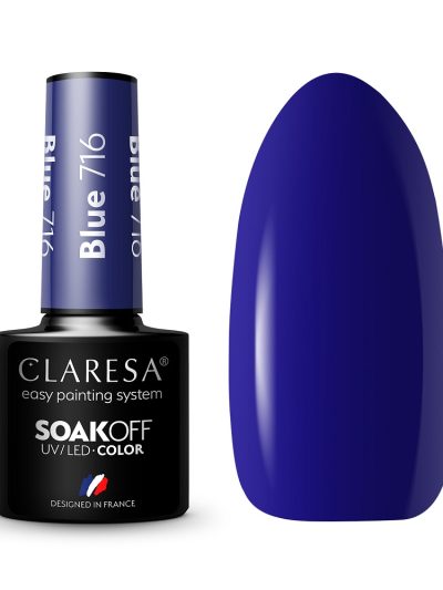 Claresa Soak Off UV/LED Blue lakier hybrydowy 716 5g