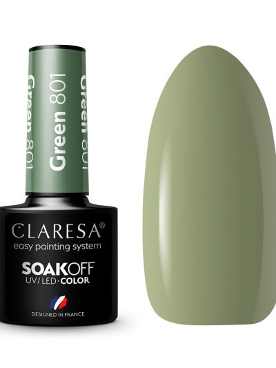Claresa Soak Off UV/LED Green lakier hybrydowy 801 5g