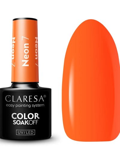 Claresa Color Soak Off UV/LED Neon lakier hybrydowy 7 5g