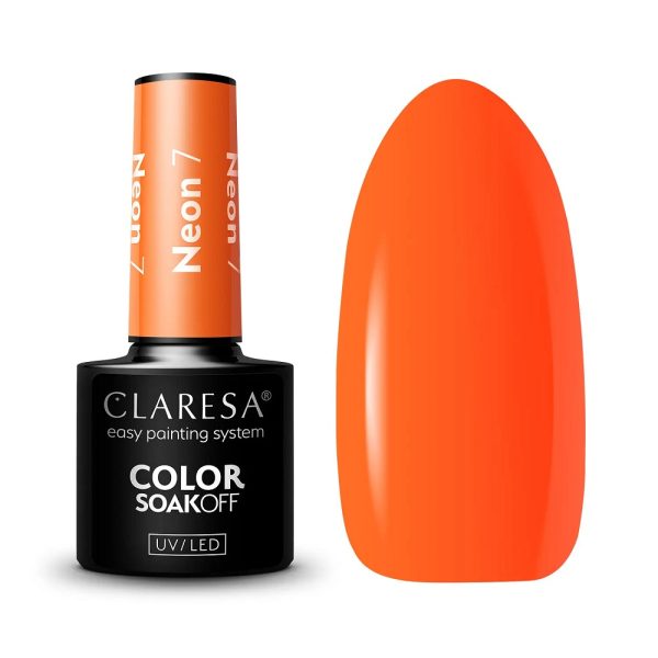 Claresa Color Soak Off UV/LED Neon lakier hybrydowy 7 5g