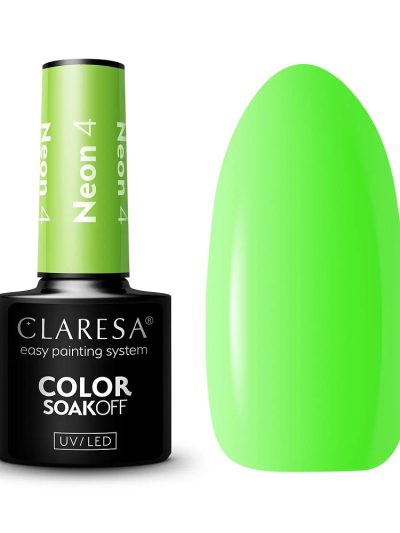 Claresa Color Soak Off UV/LED Neon lakier hybrydowy 4 5g
