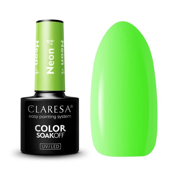 Claresa Color Soak Off UV/LED Neon lakier hybrydowy 4 5g