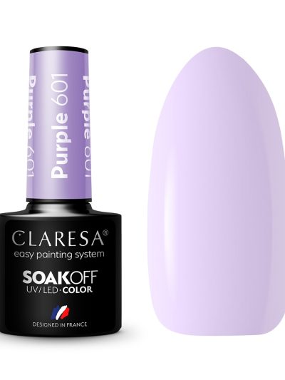 Claresa Soak Off UV/LED Purple lakier hybrydowy 601 5g