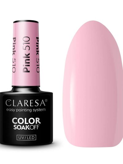 Claresa Color Soak Off UV/LED Pink lakier hybrydowy 510 5g
