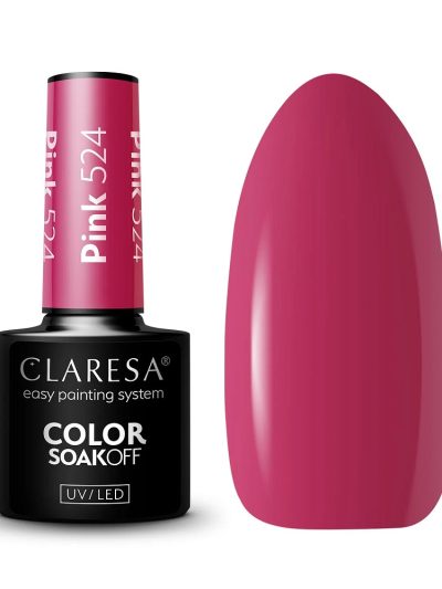 Claresa Color Soak Off UV/LED Pink lakier hybrydowy 524 5g