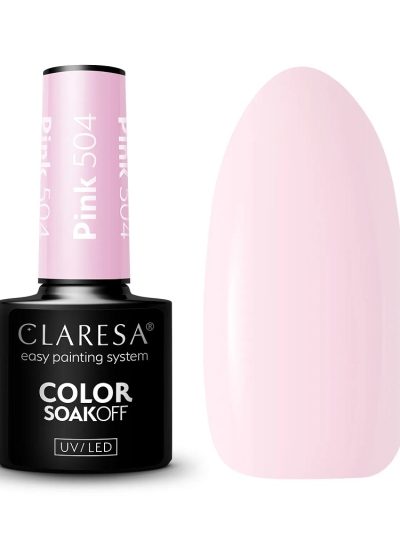 Claresa Color Soak Off UV/LED Pink lakier hybrydowy 504 5g
