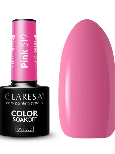 Claresa Color Soak Off UV/LED Pink lakier hybrydowy 519 5g