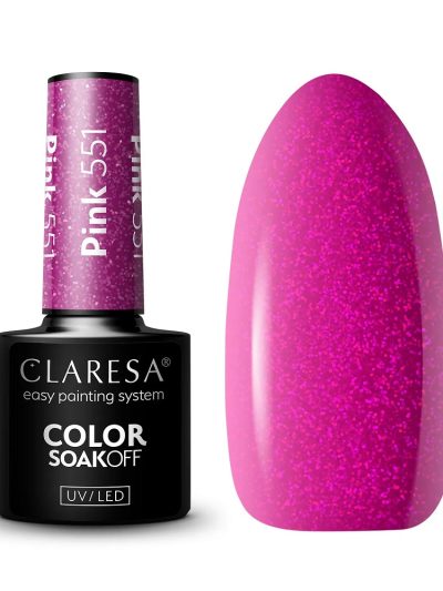 Claresa Color Soak Off UV/LED Pink lakier hybrydowy 551 5g