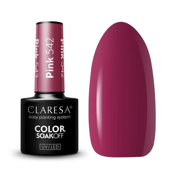 Claresa Color Soak Off UV/LED Pink lakier hybrydowy 542 5g