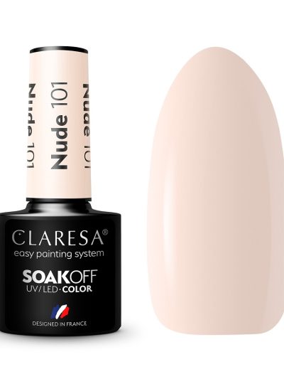 Claresa Soak Off UV/LED Nude lakier hybrydowy 101 5g