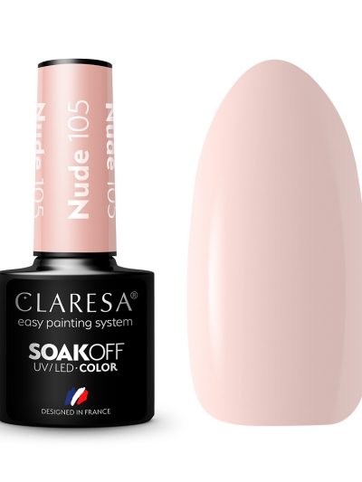 Claresa Soak Off UV/LED Nude lakier hybrydowy 105 5g
