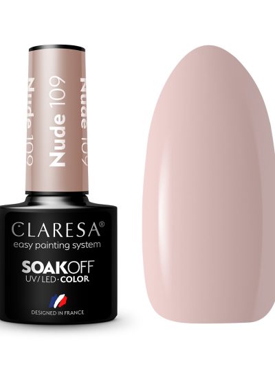 Claresa Soak Off UV/LED Nude lakier hybrydowy 109 5g