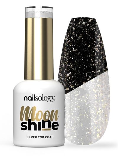 Clavier Nailsology Moon Shine brokatowy top hybrydowy Srebrny 8ml