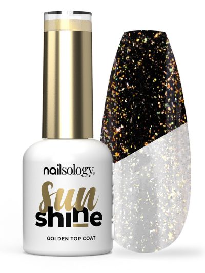 Clavier Nailsology Sun Shine brokatowy top hybrydowy Złoty 8ml