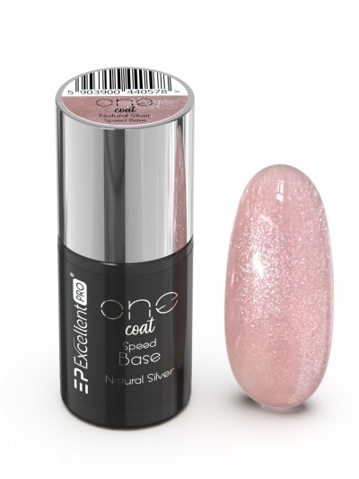 Excellent PRO One Coat Speed Base kryjąca baza hybrydowa Natural Silver 7g