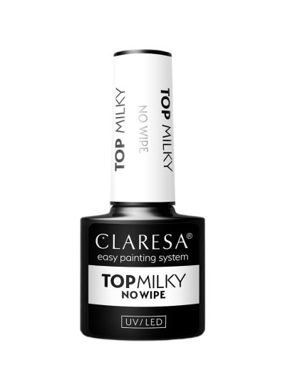 Claresa Top MIlky No Wipe mleczny top hybrydowy 5g