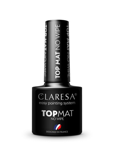 Claresa Top Matt No Wipe matowy top utwardzający do lakieru hybrydowego bez przemywania 5g