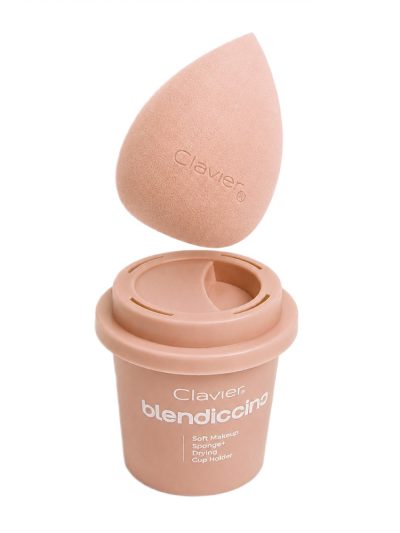 Clavier Blendiccino zestaw gąbeczka do makijażu + kubek do przechowywania Berry Frappe