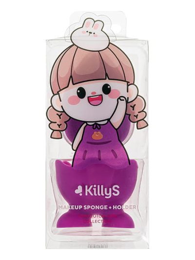 KillyS Tamagotchi Girl gąbeczka do makijażu ze stojakiem Violet 1szt.