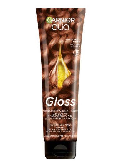 Garnier Olia Gloss maska koloryzująca-toner do włosów Miedziany Brąz 150ml