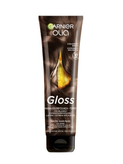 Garnier Olia Gloss maska koloryzująca-toner do włosów Chłodny Brąz 150ml