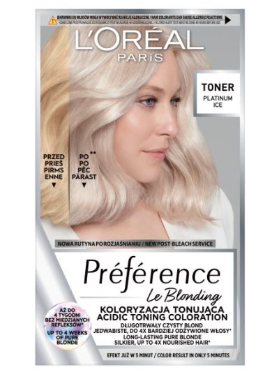 L'Oreal Paris Preference Le Blonding koloryzacja tonizująca do włosów Platinum Ice
