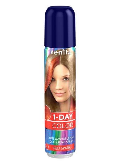 Venita 1-Day Color koloryzujący spray do włosów Czerwona Iskra 50ml
