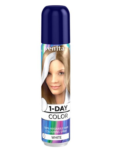 Venita 1-Day Color koloryzujący spray do włosów Biały 50ml