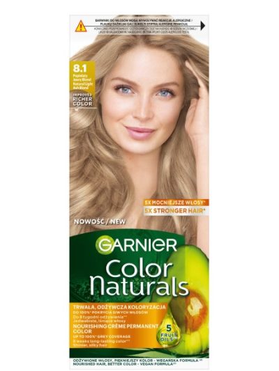 Garnier Color Naturals odżywcza farba do włosów 8.1 Popielaty Jasny Blond