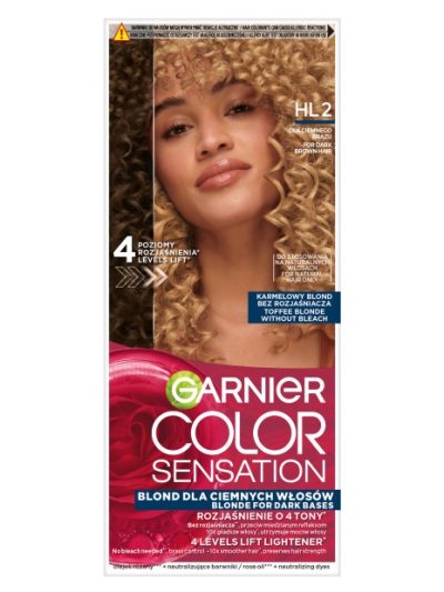 Garnier Color Sensation trwała farba do włosów HL2 Karmelowy Blond