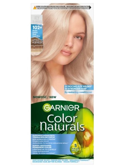 Garnier Color Naturals odżywcza farba do włosów 102+ Mroźny Srebrny Blond